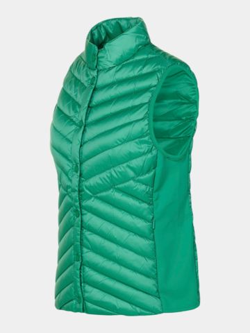 G/Fore  Péřová prošívaná vesta Stretch Tech Interlock Down Waistcoat zelená