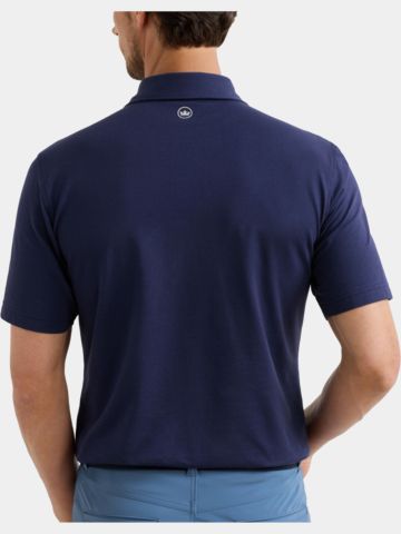 Peter Millar ALBATROSS COTTON-BLEND PIQUE Halbarm Polo navy