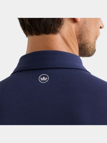 Peter Millar ALBATROSS COTTON-BLEND PIQUE Halbarm Polo navy