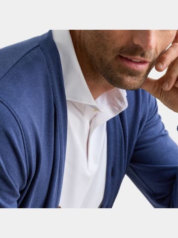 Peter Millar LATROBE PERFORMANCE Button Front Strick Jacke navy