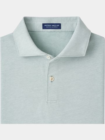 Peter Millar ALBATROSS COTTON-BLEND PIQUE Halbarm Polo hellgrün