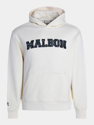 Malbon FESQUE PRESTON mikina s kapucí ecru