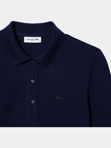 Lacoste SHORT SLEEVED RIBBED COLLAR SHIRT 3/4 Arm Polo navy