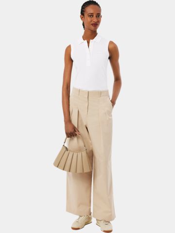 Lacoste SHORT SLEEVED RIBBED COLLAR SHIRT ohne Arm Polo weiß