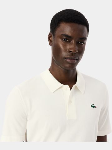 Lacoste SWEATER Strick Polo weiß