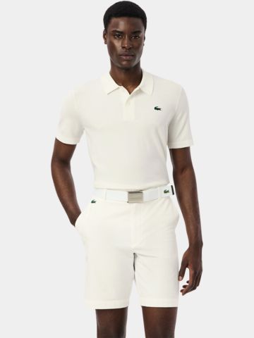 Lacoste SWEATER Strick Polo weiß