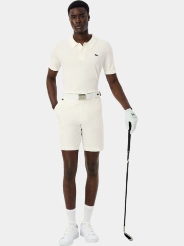 Lacoste SWEATER Strick Polo weiß