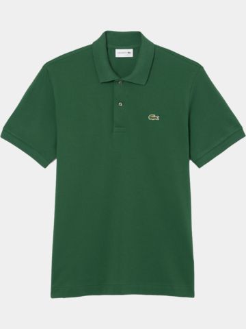 Lacoste SHORT SLEEVED RIBBED COLLAR SHIRT Half-sleeved polo dark green