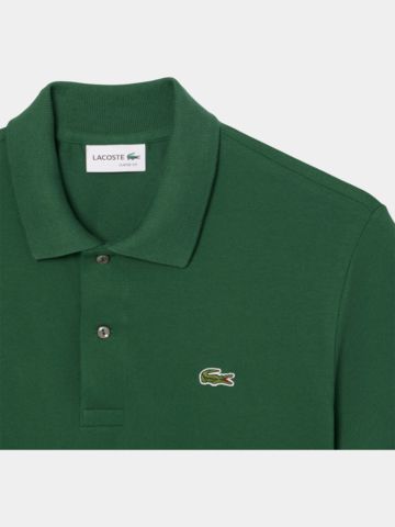 Lacoste SHORT SLEEVED RIBBED COLLAR SHIRT Half-sleeved polo dark green