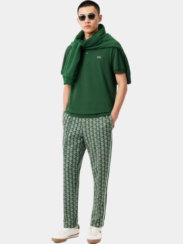 Lacoste SHORT SLEEVED RIBBED COLLAR SHIRT Half-sleeved polo dark green