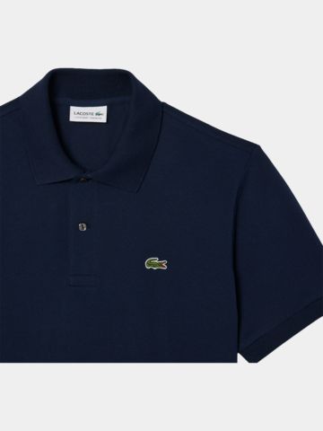 Lacoste SHORT SLEEVED RIBBED COLLAR SHIRT Half-sleeved polo navy