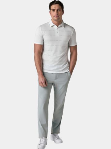 Callaway Legacy LOGO JACQUARD POLO Halbarm Polo weiß