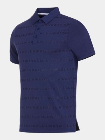 Callaway Legacy LOGO JACQUARD POLO Halbarm Polo navy