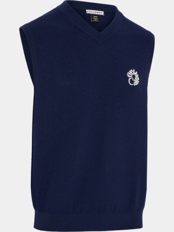 Callaway Legacy MIXED TEXTURE VEST Pullunder Strick navy
