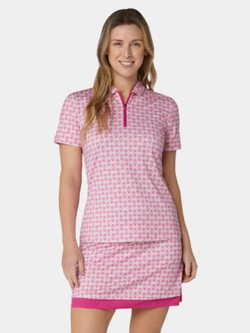 Callaway POLO WITH MESH I Halbarm Polo pink
