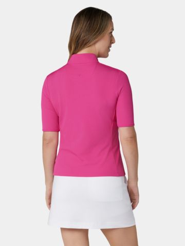 Callaway SS RIB PLAY POLO 3/4 Arm Polo pink