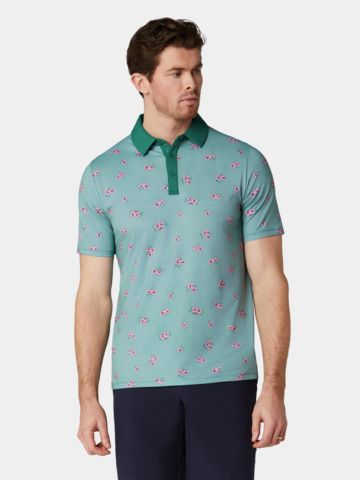 Callaway EMEA AZALEA GINGH Halbarm Polo grün