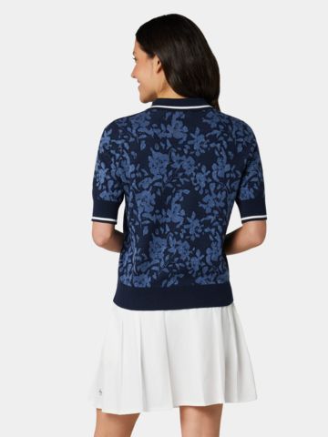 Penguin BOTANICAL JACQUARD Strick Polo navy