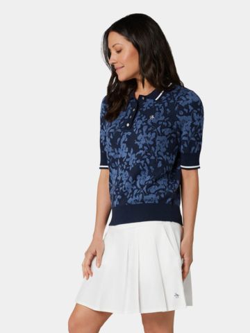 Penguin BOTANICAL JACQUARD Strick Polo navy