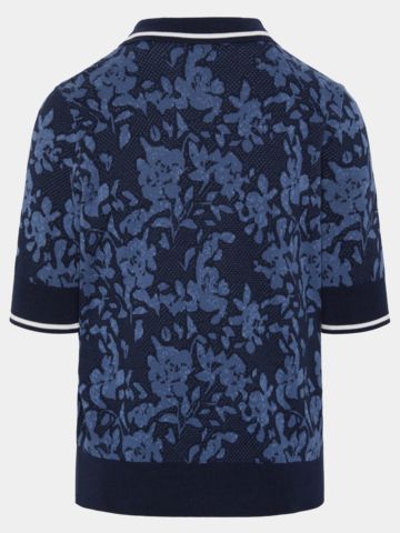 Penguin BOTANICAL JACQUARD Strick Polo navy