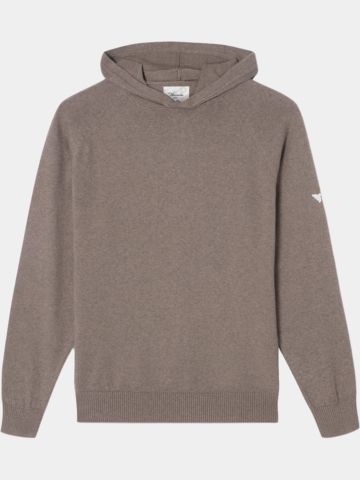 Macade Golf Brown Tech Knit Hoodie Pullover Strick braun