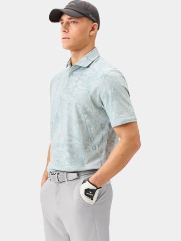 Macade Golf Flight Green Palm Shirt Halbarm Polo grün