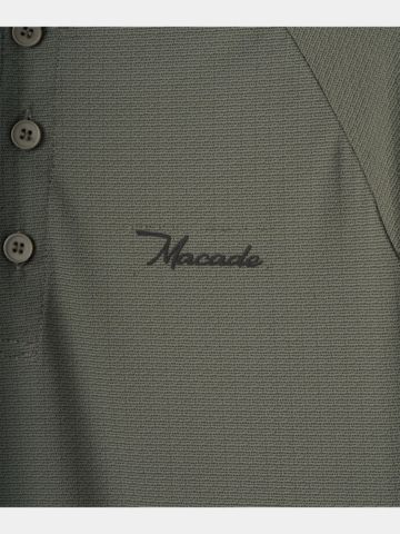 Macade Golf Crew Green TR Bomber Shirt Halbarm Polo grün