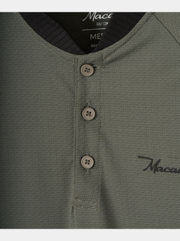 Macade Golf Crew Green TR Bomber Shirt Halbarm Polo grün