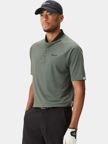 Macade Golf Crew Green TR Bomber Shirt Halbarm Polo grün