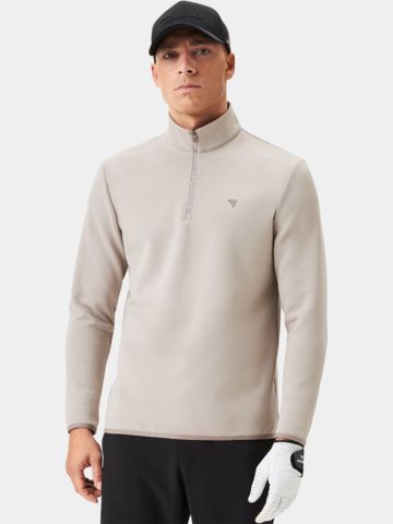 Macade Golf Taupe Therma Quarter Zip Stretch Midlayer taupe