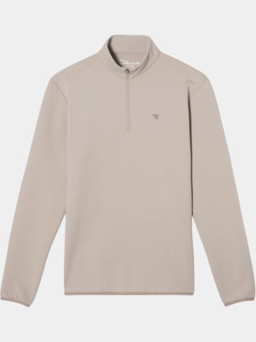 Macade Golf Taupe Therma Quarter Zip Stretch Midlayer taupe