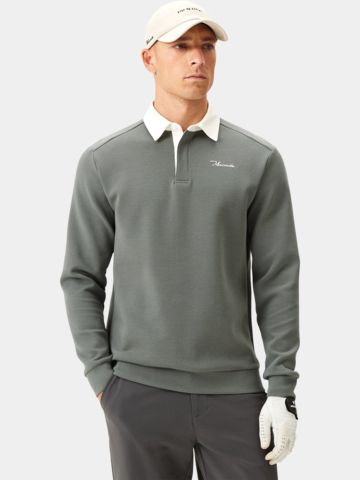 Macade Golf Blades Teal Gray Polo Sweatshirt langarm grau