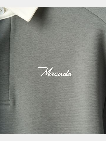 Macade Golf Blades Teal Gray Polo Sweatshirt langarm Polo grau