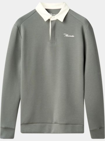 Macade Golf Blades Teal Gray Polo Sweatshirt langarm Polo grau
