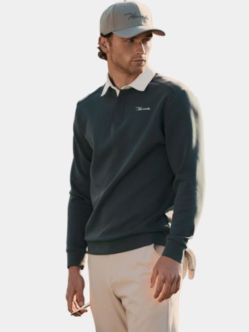 Macade Golf Blades Teal Gray Polo Sweatshirt langarm Polo grau