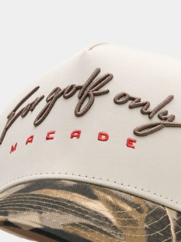 Macade Golf Camo Two-Tone Scipt Snapback Cap Accessoires beige