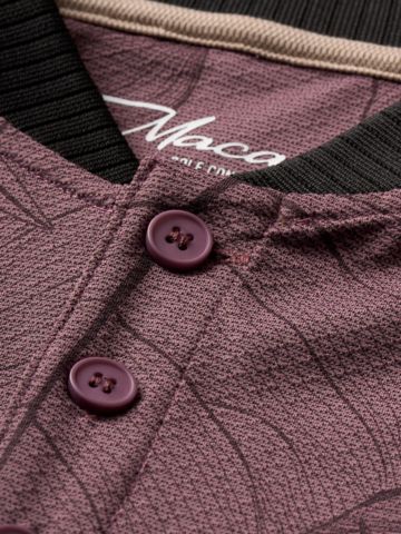 Macade Golf Crew Mauve TR Bomber košile s polovičním rukávem Polo fialová