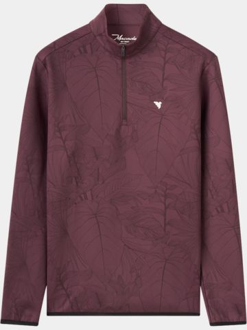 Macade Golf Mauve Palm Therma Quarter Zip Stretch Midlayer lila
