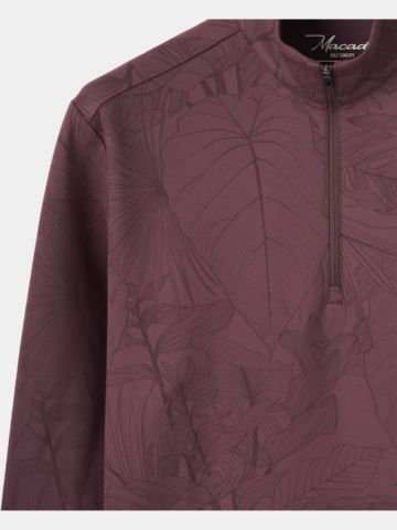 Macade Golf Mauve Palm Therma Quarter Zip Stretch Midlayer lila