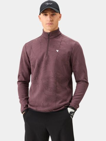 Macade Golf Mauve Palm Therma Quarter Zip Stretch Midlayer lila