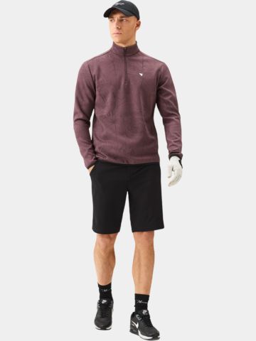 Macade Golf Mauve Palm Therma Quarter Zip Stretch Midlayer lila