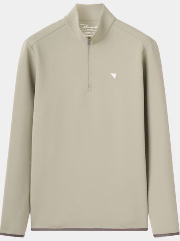 Macade Golf Jade Green Therma Quarter Zip Stretch Midlayer grün