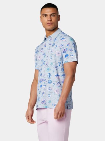 Penguin TEXTBOOK FLORAL POLO Halbarm Polo grau