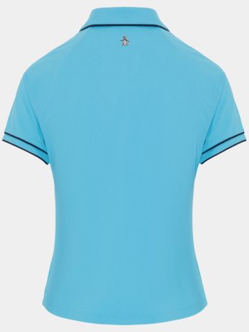 Penguin  RIBBED TIPPED POLO Half-sleeved polo turquoise