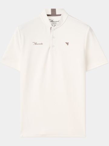 Macade Golf Junior Heath White Bomber Shirt Halbarm Polo weiß