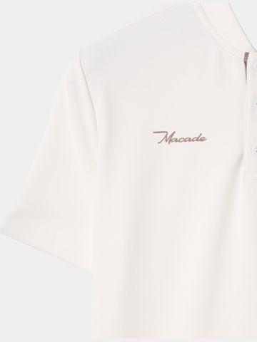 Macade Golf Junior Heath White Bomber Shirt Halbarm Polo weiß
