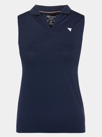 Macade Golf Junior Paige Steel Blue Sleveless Shirt Ohne Arm Polo navy