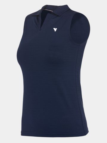 Macade Golf Junior Paige Steel Blue Sleveless Shirt Ohne Arm Polo navy