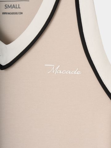 Macade Golf Ava Tan TX Flow Dress Ohne Arm Kleid beige