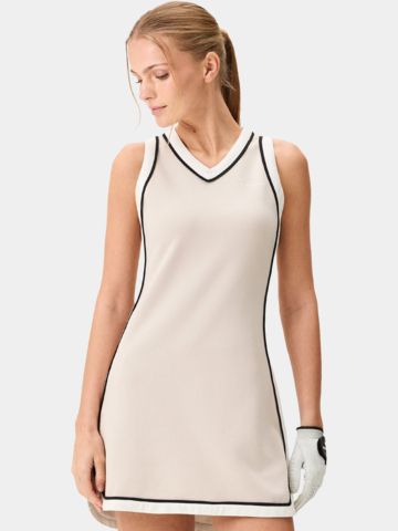 Macade Golf Ava Tan TX Flow Dress Ohne Arm Kleid beige